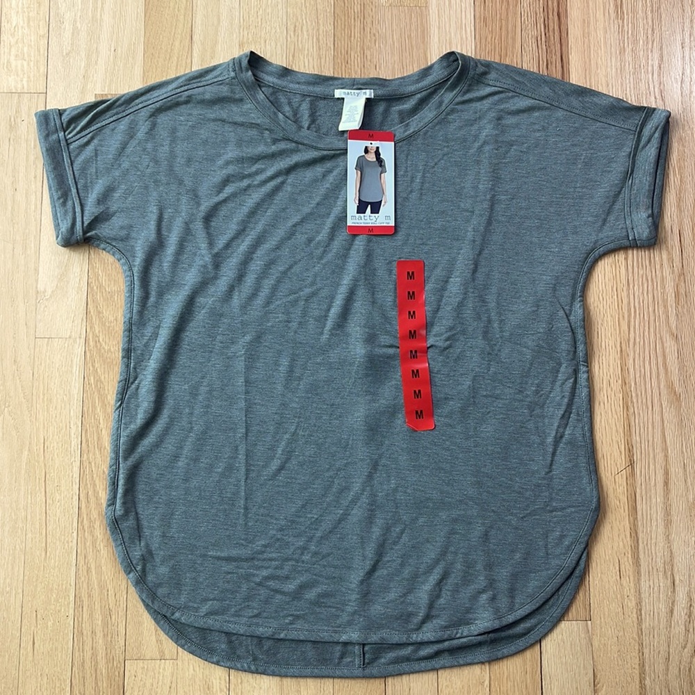 Short sleeves shirt, matty m, medium size, color:light heather oil